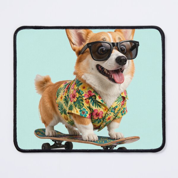 Item preview, Skateboarding Corgi Dude designed and sold by HAYA6395.