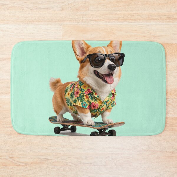 Item preview, Skateboarding Corgi Dude designed and sold by HAYA6395.