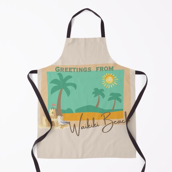 Item preview, Greetings from Waikiki Beach Retro Postcard Design designed and sold by DonnaRaine.