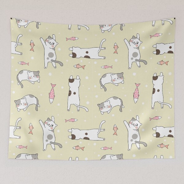 Item preview, Playful Cats Pattern  designed and sold by TeeGeeTees.