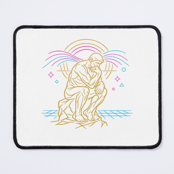 Item preview, The Thinker Minimalist Line Art designed and sold by KungPowUnicorn.