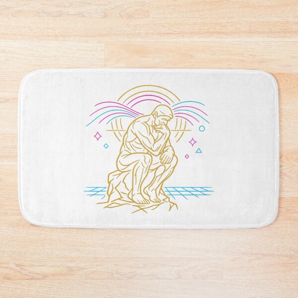 Item preview, The Thinker Minimalist Line Art designed and sold by KungPowUnicorn.