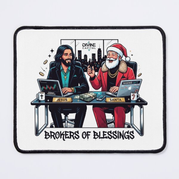 Item preview, JESUS SANTA Trading advisor T Shirt And Sticker designed and sold by Digital Humour ⭐️⭐️⭐️.