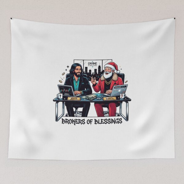Item preview, JESUS SANTA Trading advisor T Shirt And Sticker designed and sold by Digital Humour ⭐️⭐️⭐️.