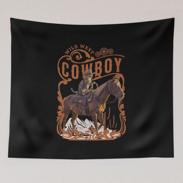 Item preview, Cowboy Cat Riding Horse Wild West designed and sold by Nacho Average Designs.