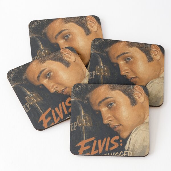 Item preview, Elvis Unplugged Vintage Portrait Acoustic Music Art designed and sold by ElvisVintagePosters.