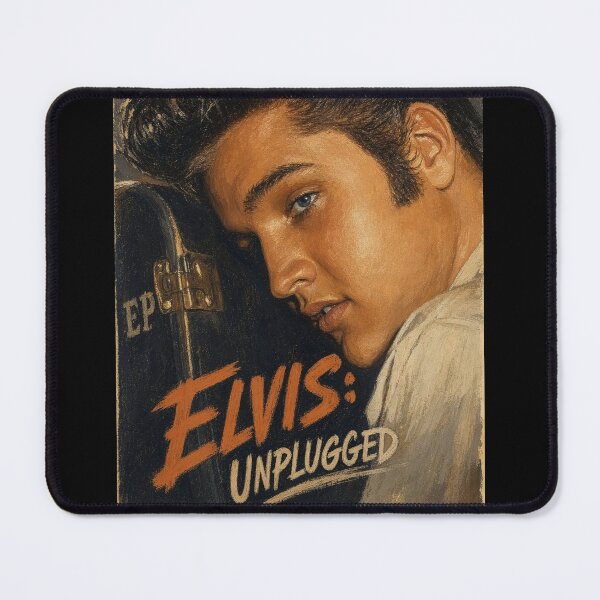 Item preview, Elvis Unplugged Vintage Portrait Acoustic Music Art designed and sold by ElvisVintagePosters.
