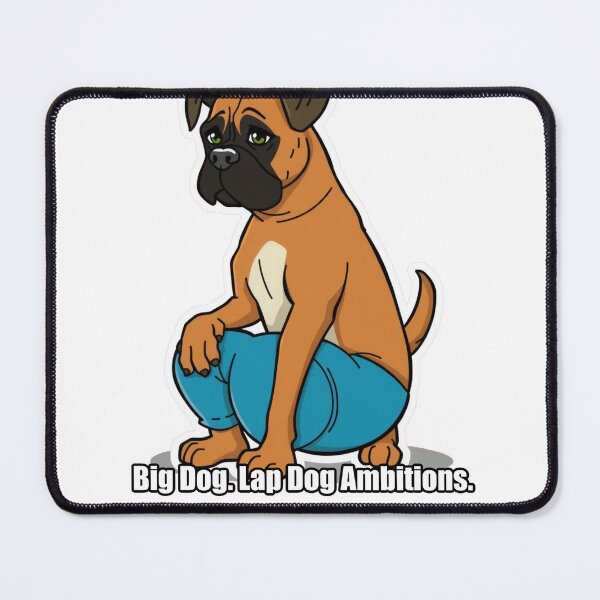 Item preview, Boxer - Big Dog Lap Dog Ambitions - Funny Boxer Dog Gift designed and sold by pawdrops.