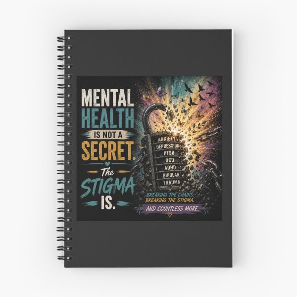 Item preview, Mental Health Is Not A Secret Stigma Artwork designed and sold by WordsplusFabric.