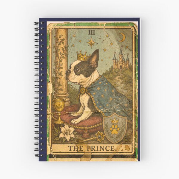 Item preview, The Prince – Boston Terrier Tarot | Vintage Royal Dog Illustration designed and sold by Bossie Brand Apparel .
