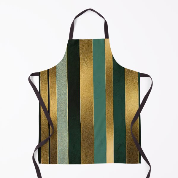 Item preview, Art Deco Golden, Teal, And Black Stripes Pattern designed and sold by DEC02.