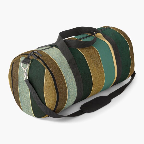 Item preview, Art Deco Golden, Teal, And Black Stripes Pattern designed and sold by DEC02.