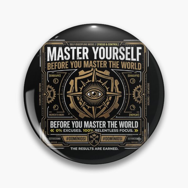 Item preview, MASTER YOURSELF BEFORE YOU MASTER THE WORLD STOIC MOTIVATIONAL GYM STREETWEAR designed and sold by LowBatteryStudio ⭐.