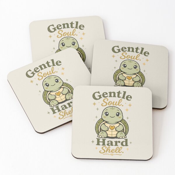 Item preview, Gentle Soul Hard Shell Cute Turtle Quote Sticker, Sensitive Personality Turtle Art, Emotional Support Aesthetic, Soft Strong Turtle Vector Design designed and sold by  Artistry in Motion by MADsrecreation.