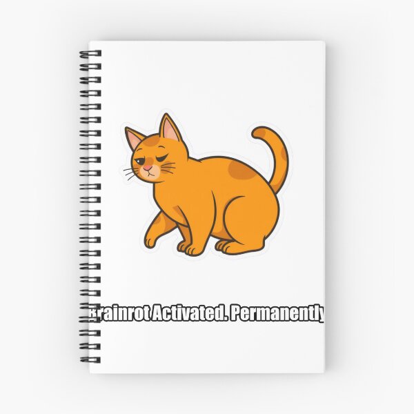 Item preview, Orange Cat - Brainrot Activated Permanently - Funny Cat Gift designed and sold by pawdrops.