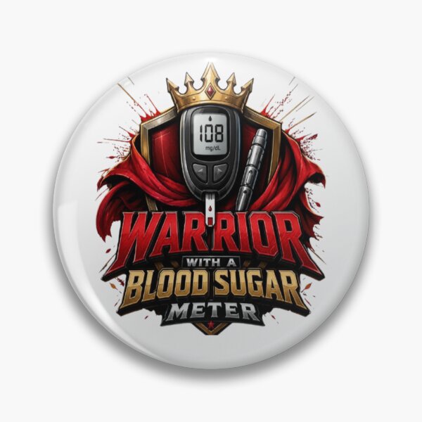 Item preview, T1D Warrior with Blood Sugar Meter designed and sold by DiabetesPrints.