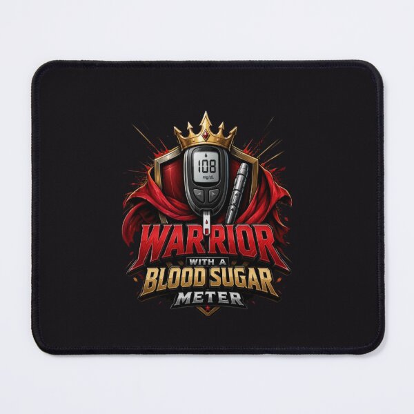 Item preview, T1D Warrior with Blood Sugar Meter designed and sold by DiabetesPrints.