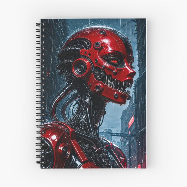 Item preview, Prisoner Within - Red Cyberpunk Skull Android designed and sold by Insomnia Art Designs.