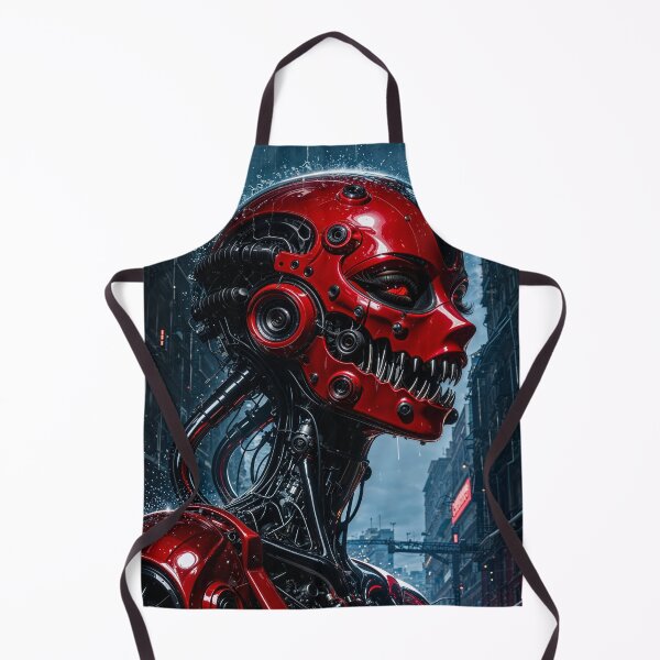 Item preview, Prisoner Within - Red Cyberpunk Skull Android designed and sold by Insomnia Art Designs.