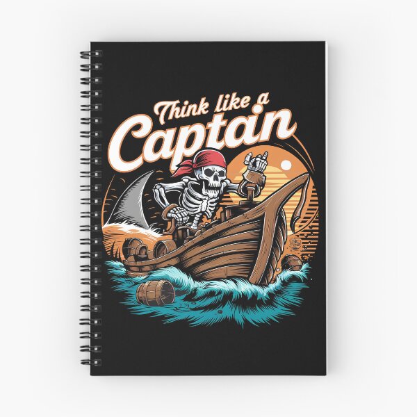 Item preview, Skeleton Pirate Captain T-Shirt | Vintage Nautical Skull Sailing Graphic Tee designed and sold by Ahmed-G-Designs.