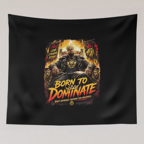 Item preview, Born To Dominate Lion King Motivation T-Shirt designed and sold by Bizon2910.