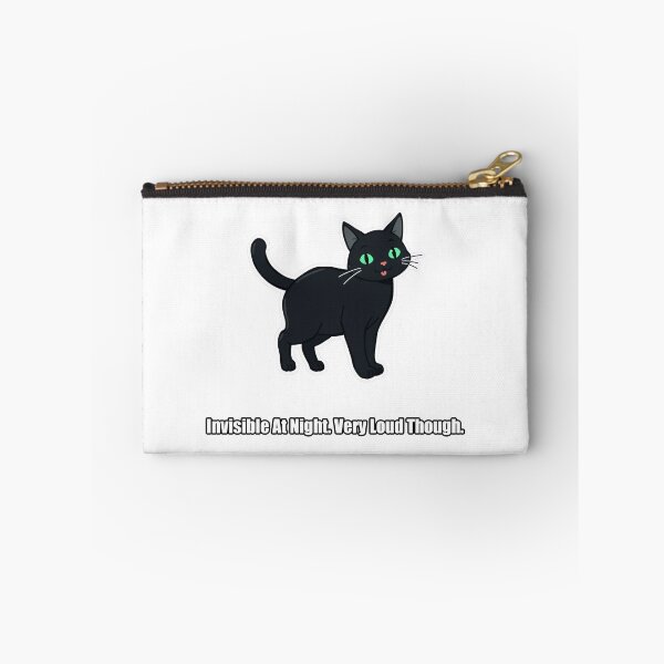 Item preview, Black Cat - Invisible At Night Very Loud Though - Funny Cat Gift designed and sold by pawdrops.