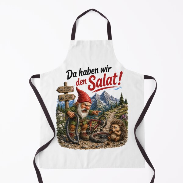 Artikelvorschau, Da haben wir den Salat! – Lustiges deutsches Gnome-Fahrradunglück entworfen und verkauft von Alpine-Ink.