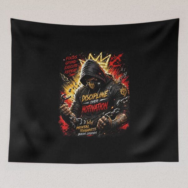 Item preview, Discipline Over Motivation Gym Streetwear T-Shirt designed and sold by Bizon2910.