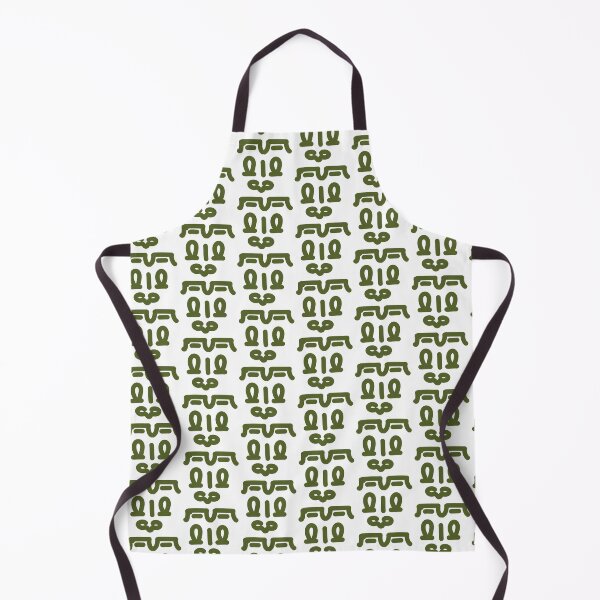 Item preview, Olive Green Abstract Doodle Face – Minimalist Modern Character Illustration designed and sold by felipemaldonadoart.