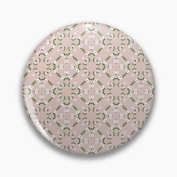 Item preview, White and Green on Beige Pattern designed and sold by TeeGeeTees.