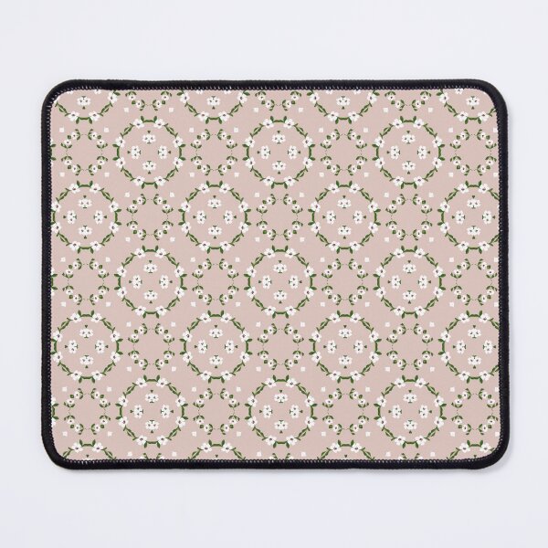 Item preview, White and Green on Beige Pattern designed and sold by TeeGeeTees.