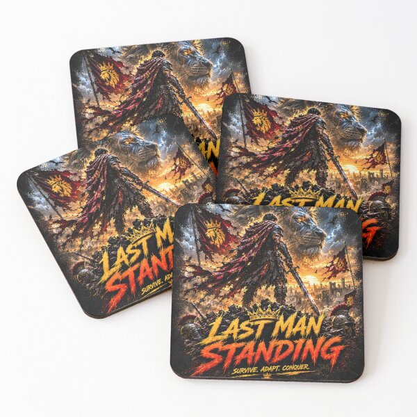 Item preview, Last Man Standing Warrior Lion Motivation T-Shirt designed and sold by Bizon2910.
