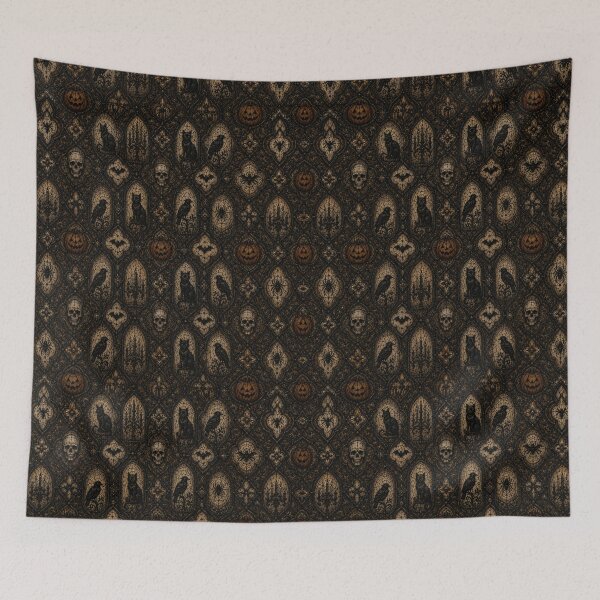 Item preview, Gothic Halloween Mosaic Pattern - Spooky Dark Academia Decor designed and sold by cabuks.