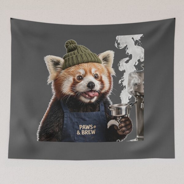 Item preview, Barista Red Panda designed and sold by HAYA6395.