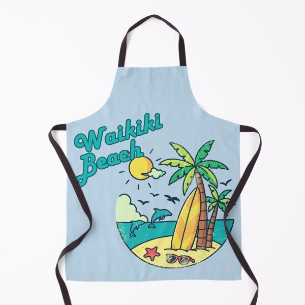 Item preview, Waikiki Beach Retro Surf Badge Design designed and sold by DonnaRaine.