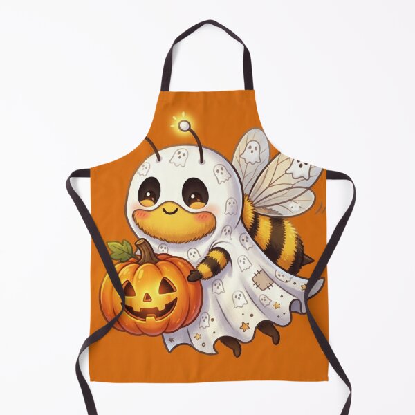 Item preview, Cute Spooky Bee in Ghost Costume with Pumpkin Halloween designed and sold by Moonlight Studio.