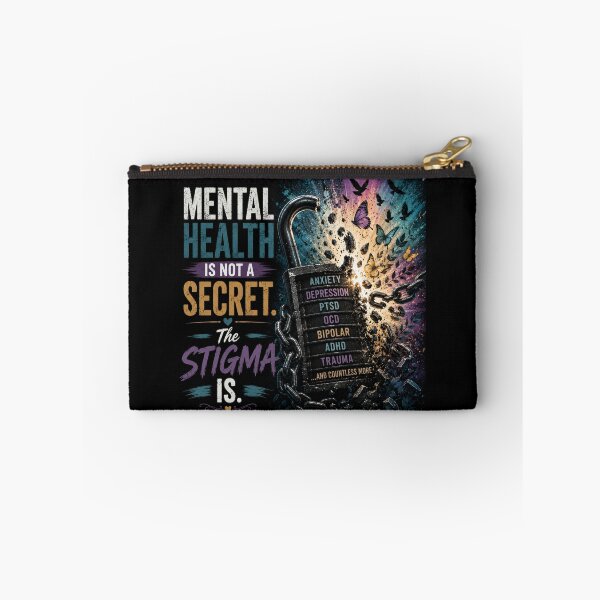 Item preview, Mental Health Is Not A Secret Stigma Is Art designed and sold by WordsplusFabric.