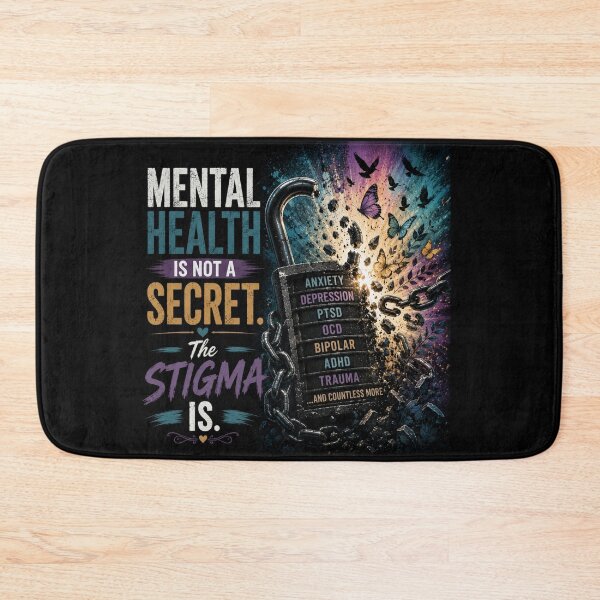 Item preview, Mental Health Is Not A Secret Stigma Is Art designed and sold by WordsplusFabric.