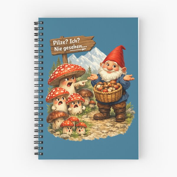 Item preview, Funny Mushroom Picker Gnome – Pilze? Ich? Nie gesehen! Alpine Forest Humor designed and sold by Alpine-Ink.