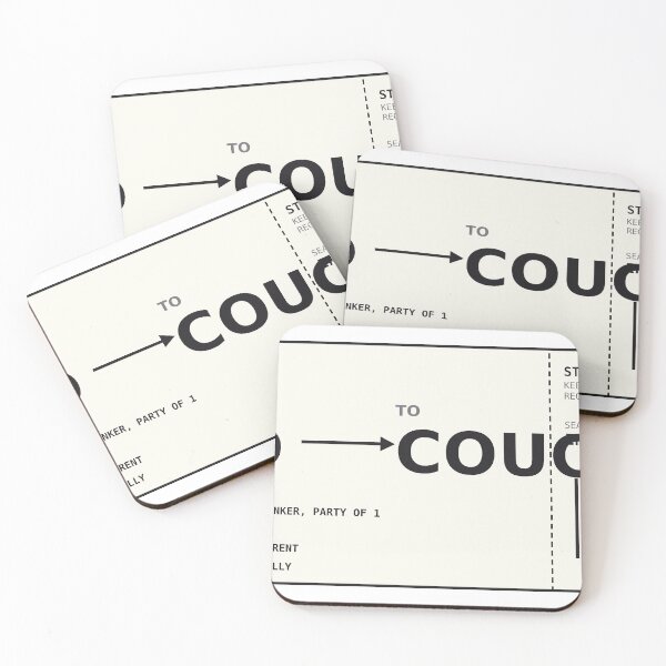 Item preview, Boarding Pass To Couch Funny Deadpan Homebody Travel Parody Design designed and sold by deadpansupplyco.