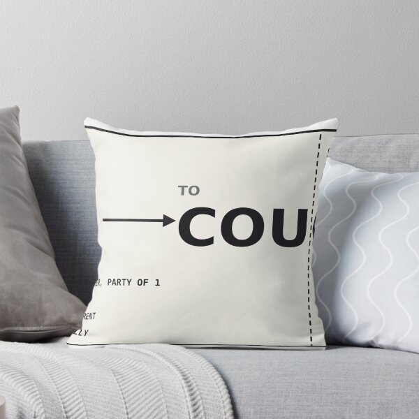 Item preview, Boarding Pass To Couch Funny Deadpan Homebody Travel Parody Design designed and sold by deadpansupplyco.