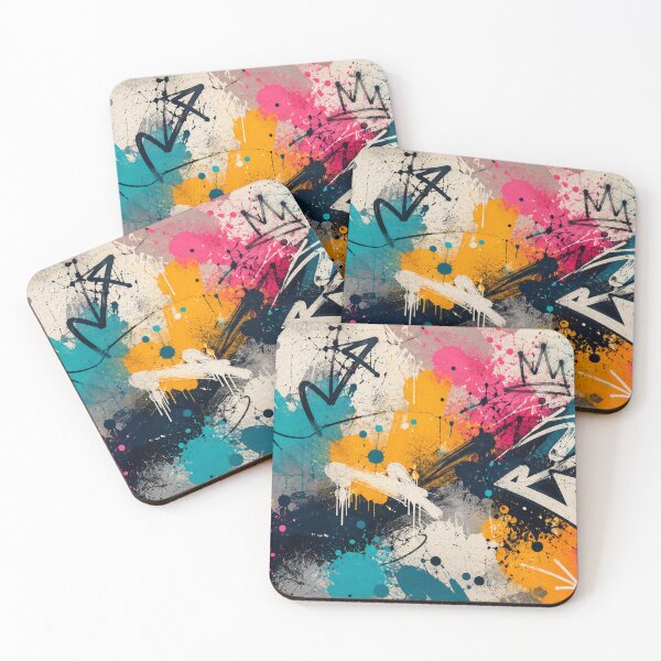 Item preview, Modern Abstract Graffiti Background | Urban Street Art Paint Splatter | Minimal Contemporary Wall Art Pattern designed and sold by EverStitchStudio ★★★★★.