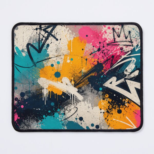 Item preview, Modern Abstract Graffiti Background | Urban Street Art Paint Splatter | Minimal Contemporary Wall Art Pattern designed and sold by EverStitchStudio ★★★★★.
