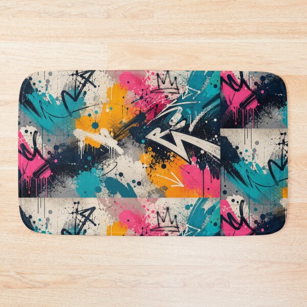 Item preview, Modern Abstract Graffiti Background | Urban Street Art Paint Splatter | Minimal Contemporary Wall Art Pattern designed and sold by EverStitchStudio ★★★★★.