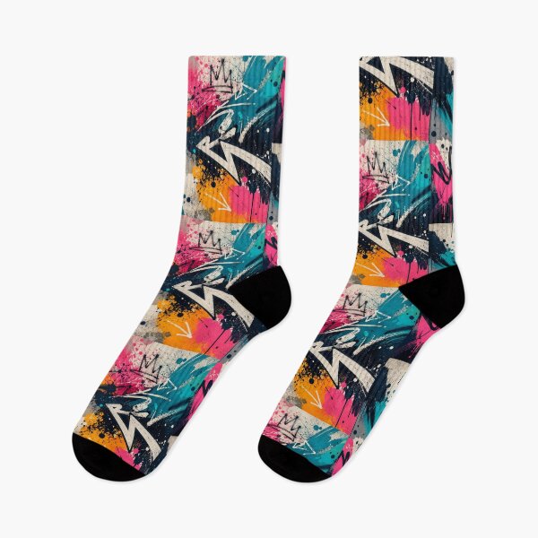Item preview, Modern Abstract Graffiti Background | Urban Street Art Paint Splatter | Minimal Contemporary Wall Art Pattern designed and sold by EverStitchStudio ★★★★★.