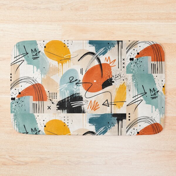 Item preview, Modern Abstract Graffiti Background | Urban Street Art Paint Splatter | Minimal Contemporary Wall Art Pattern designed and sold by EverStitchStudio ★★★★★.
