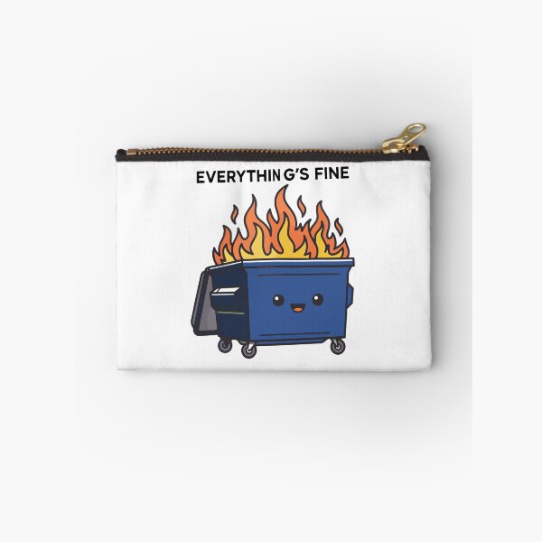 Item preview, Funny Bleu Dumpster Fire Everything's Is Fine designed and sold by ironicmuscle.