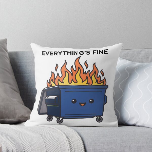 Item preview, Funny Bleu Dumpster Fire Everything's Is Fine designed and sold by ironicmuscle.