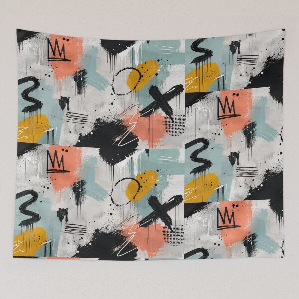 Item preview, Modern Abstract Graffiti Background | Urban Street Art Paint Splatter | Minimal Contemporary Wall Art Pattern designed and sold by EverStitchStudio ★★★★★.