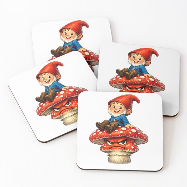 Item preview, Personal Space? Not Today! Funny Gnome & Angry Mushroom designed and sold by Alpine-Ink.